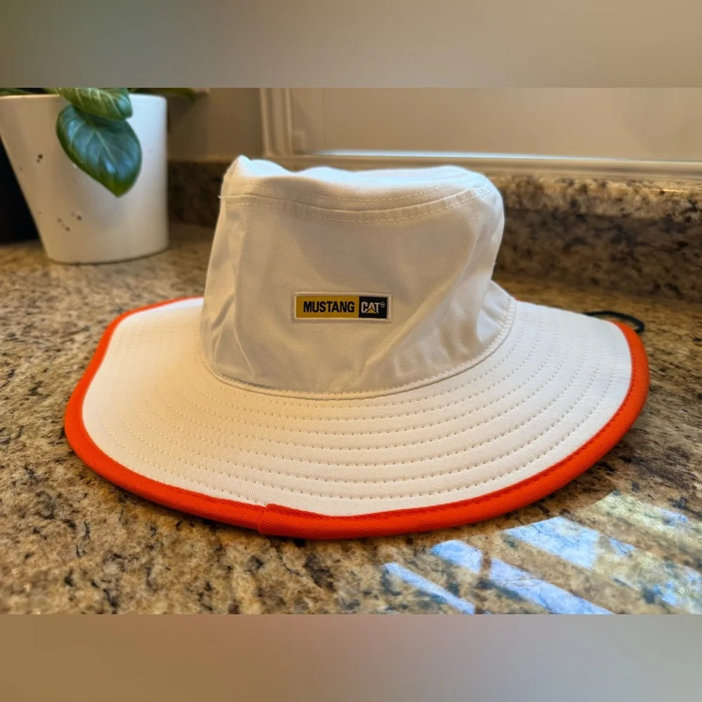 Houston Astros Bucket Hat – White & Orange Wide Brim